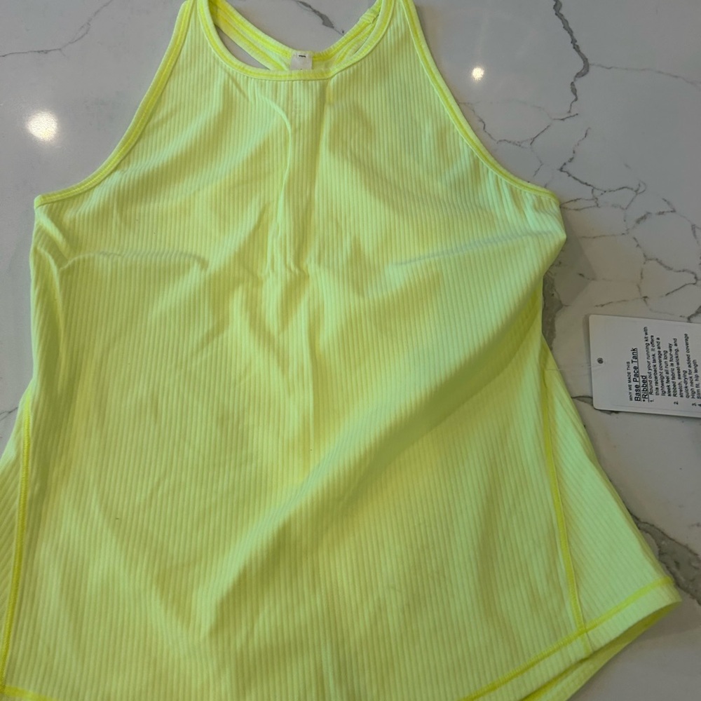 Lululemon Athletica Neon Yellow Tank Top